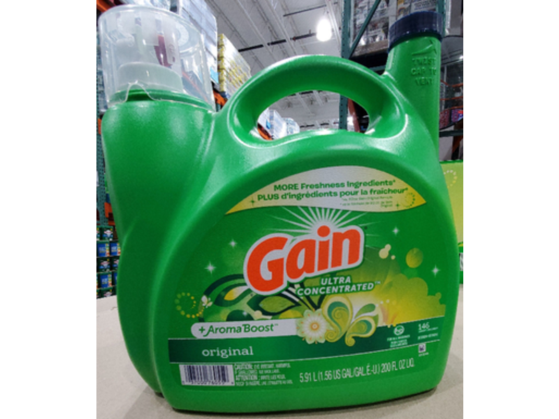 Gain Ultra Concentrated +Aroma Boost Laundry Detergent, Original, 145 Loads, 200 fl oz/5.91 L