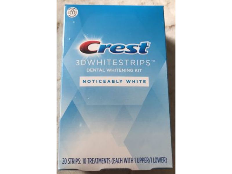 Crest 3D Whitestrips Dental Whitening Kit, Noticeably White, 20 Count