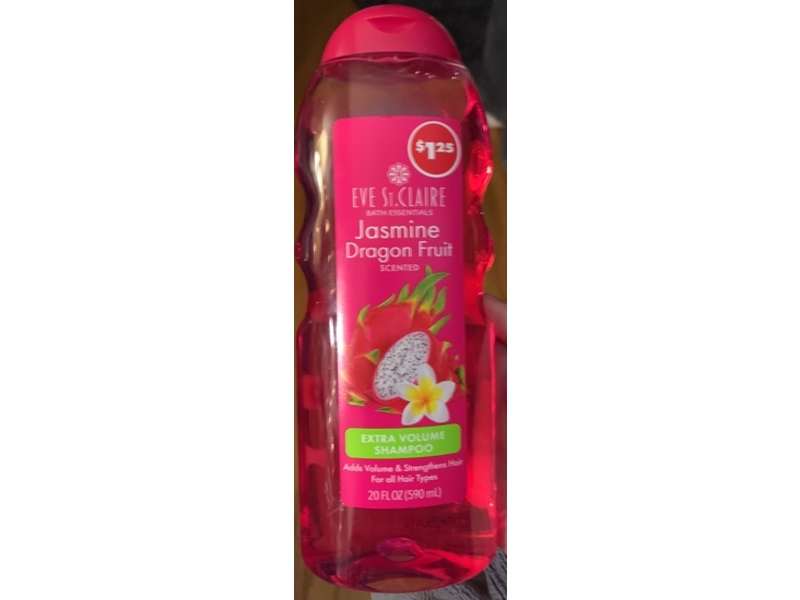 Eve St. Claire Extra Volume Shampoo, Jasmine Dragon Fruit Scented, 20 fl oz/590 mL