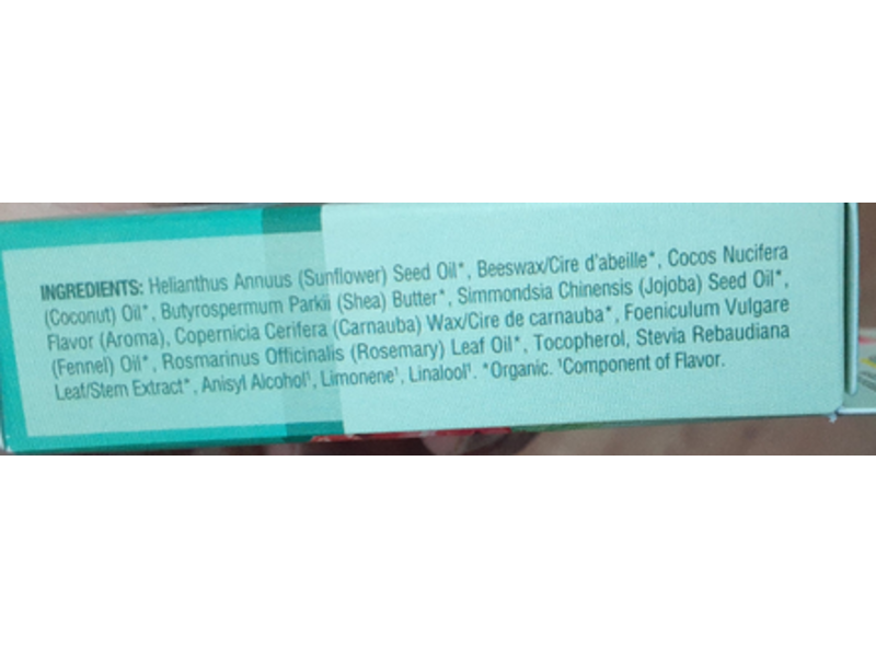 EOS Organic Balm, Pomegranate Raspberry, Vanilla Bean, Strawberry Sorbet, Sweat Mint, 0.14 oz