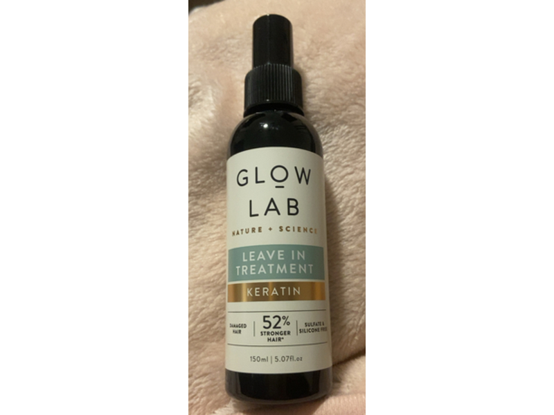 Glow Lab Leave In Treatment, Keratin, 5.07 fl oz/150 mL