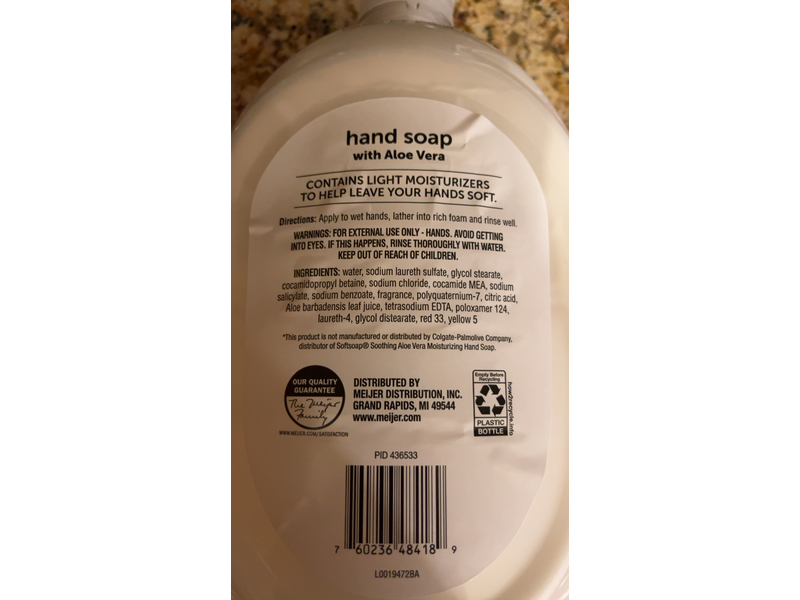Meijer Hand Soap, Aloe Vera, 50 fl oz/1.47 L