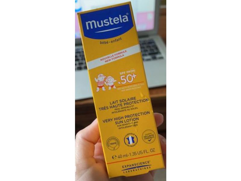 Mustela Baby Very High Protection Sun Lotion, SPF 50+, 40 mL/1.35 fl oz