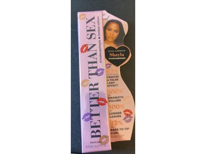 Too Faced Better Than Sex Volumizing Mascara, Shayla, 0.27 fl oz/8.0 mL