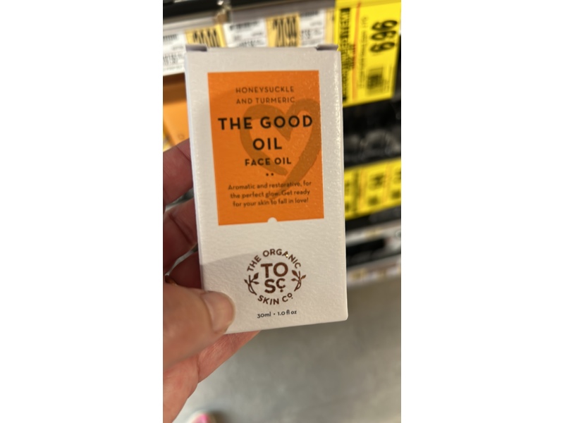 The Organic Skin Co The Good Face Oil, Honeysuckle & Turmeric, 1.0 fl oz/30 mL