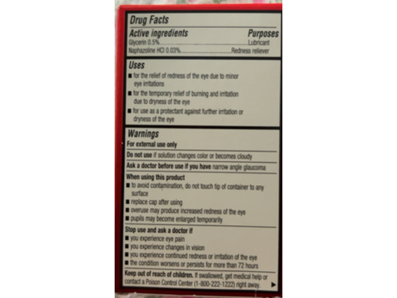 Walgreens Redness Relief Eye Drops, 0.5 fl oz/15 mL