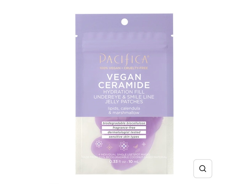 Pacifica Hydration Fill Undereye & Smile Line Jelly Patches, Vegan Ceramide, 0.33 fl oz/10 mL, 4 Count