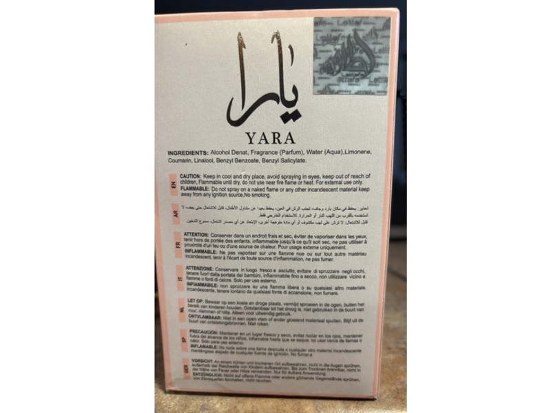 Lattafa Yara Eau De Parfum Natural Spray, 3.4 fl oz/100 mL