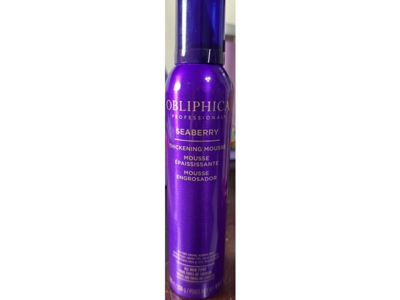 Obliphica Professional Thickening Mousse, Seaberry, 8.4 oz/238 mL