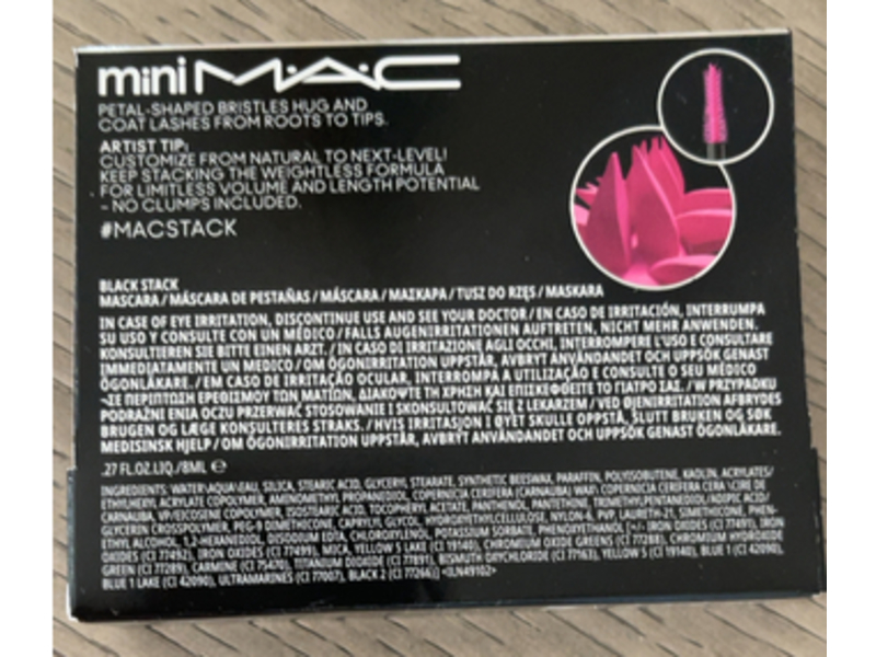 M.A.C Mini Stack Mascara, Black Stack, 0.27 fl oz/8 mL