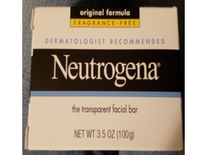 Neutrogena Original The Transparent Facial Bar, Fragrance Free, 3.5 oz/100 g