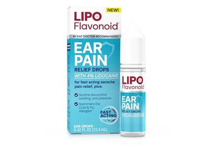 Lipo Flavonoid Ear Pain Relief Drops, 4% Lidocaine, 0.42 fl oz/12.4 mL