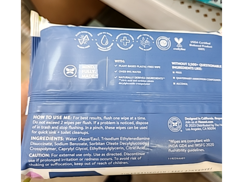 Honest Wash Your Hands Wipes