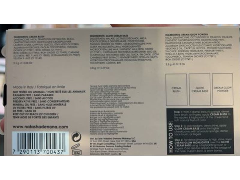 Natasha Denona My Dream Cheek Trio Blush & Highlighter Palette