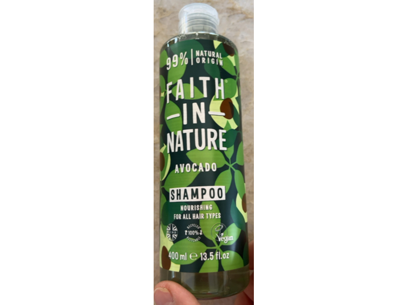 Faith In Nature Natural Nourishing Shampoo, Avocado, 13.5 fl oz/400 mL