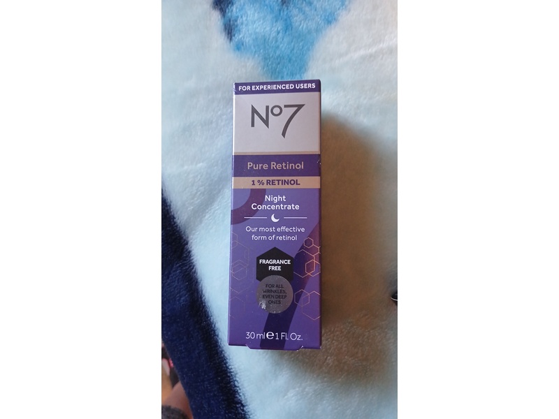 No 7 Pure Retinol Night Concentrate, 0.3% Retinol, 1 fl oz/30 mL