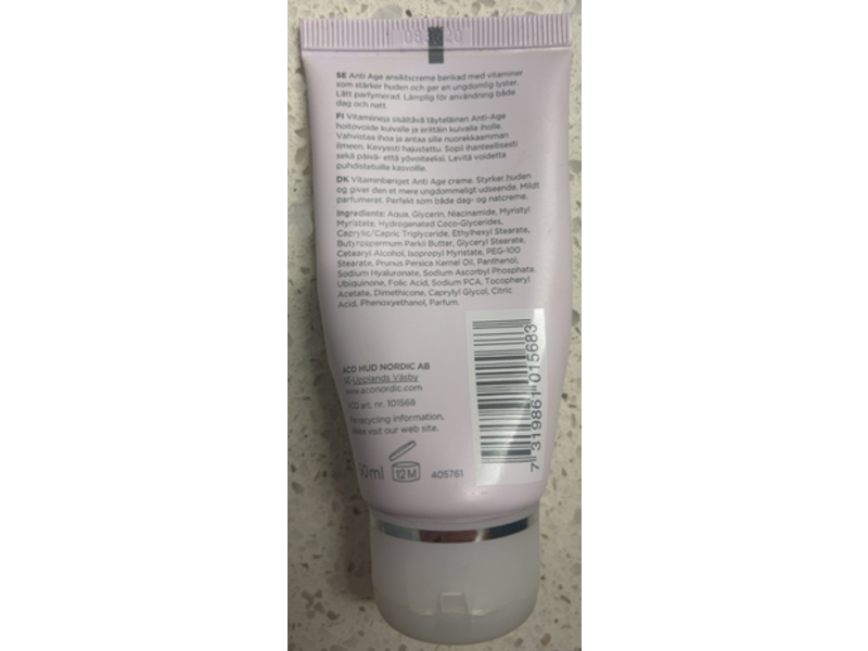 Aco Rich Moisture Anti Age Face Cream, 50 mL