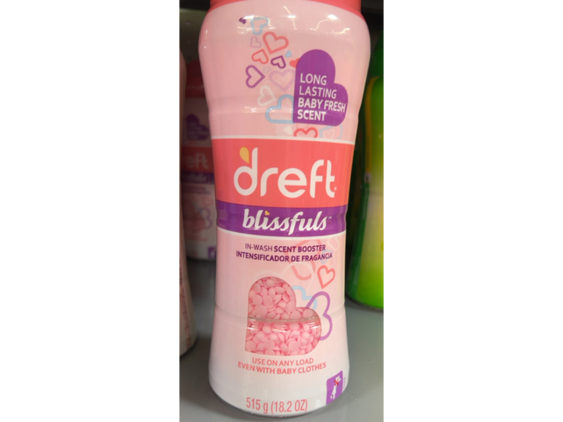 Dreft Blissfuls In-Wash Scent Booster, Baby Fresh Scent, 18.2 oz/515 g