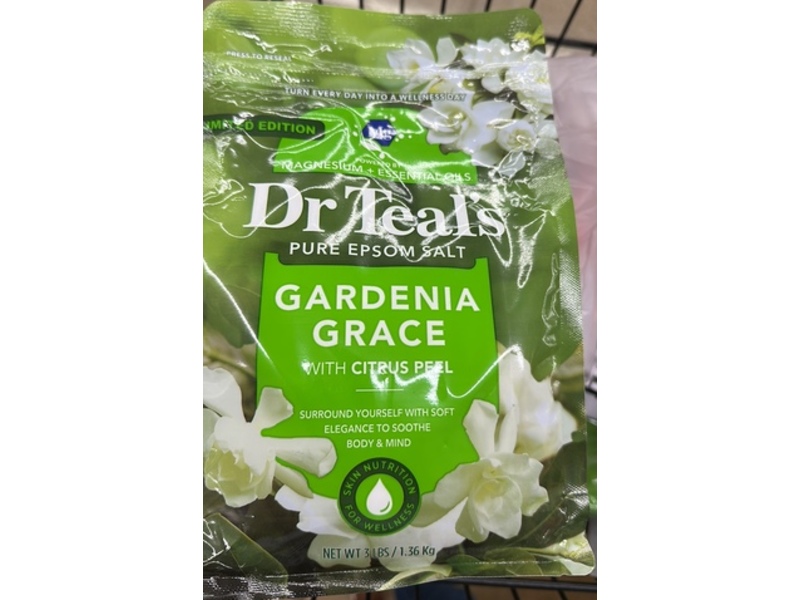 Dr Teal's Epsom Salt Magnesium Soak, Gardenia Grace, 48 oz/1.36 kg