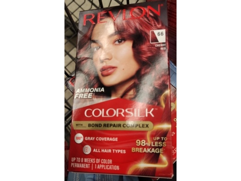Revlon Colorsilk Bond Repair Complex Peramanent Hair Color, 66 Cherry Red, 4.4 fl oz, 1 Pack