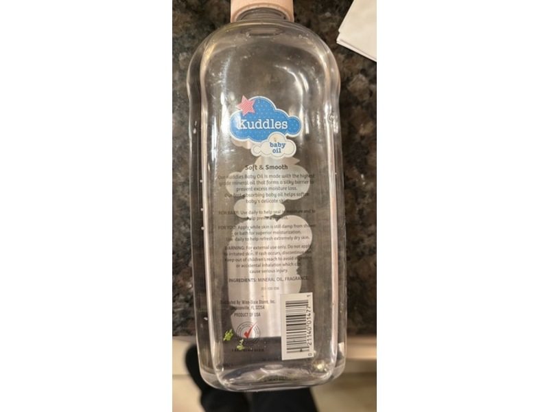 Kuddles Gentle & Mild Baby Oil, 20 fl oz/591 mL