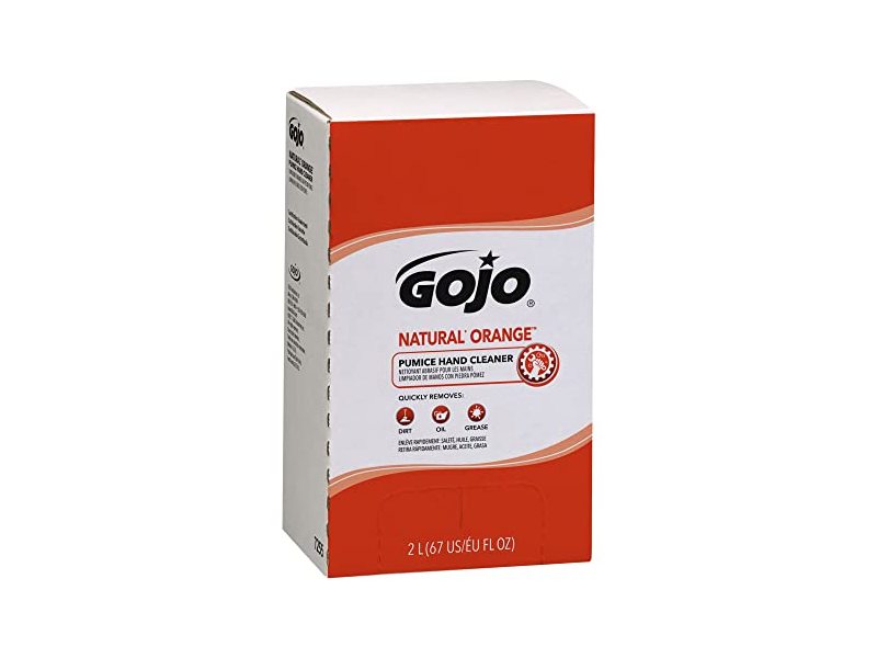 Gojo Pumice Hand Cleaner, Natural Orange, 67 fl oz/2 L