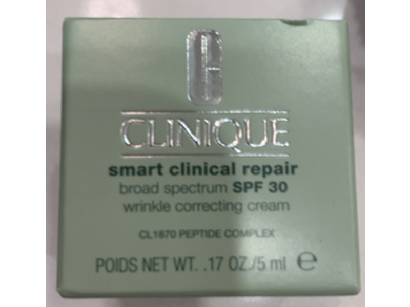 Clinique Smart Clinical Repair Wrinkle Correcting Cream, CL 1870 Peptide Complex, SPF 30, 0.17 oz/5 mL