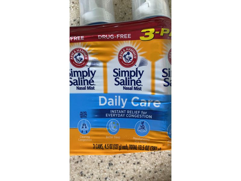 Arm & Hammer Simply Saline Nasal Relief Mist Spray, 4.25 fl oz