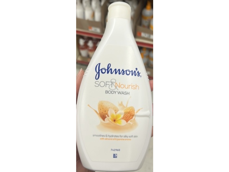 Johnson's Soft & Nourish Body Wash, Almond Oil & Jasmine Aroma, 400 mL