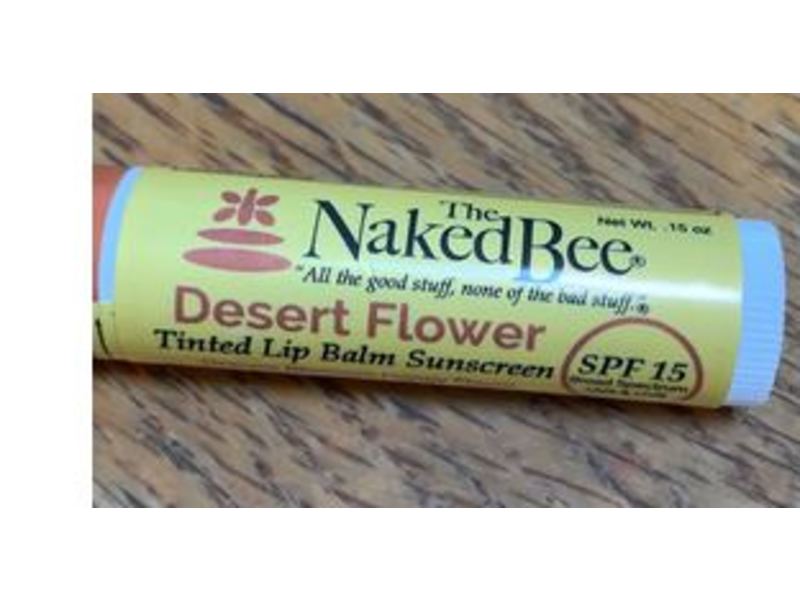 The Naked Bee Tinted Lip Balm, SPF 15, Desert Flower, 0.15 oz
