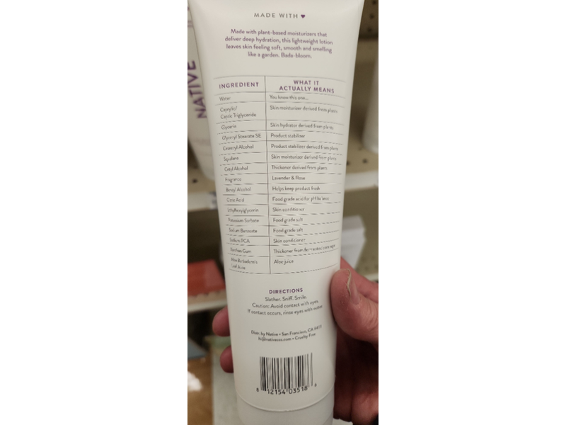 Native All Day Moisture, Lavender & Rose, 12 fl oz/354 mL