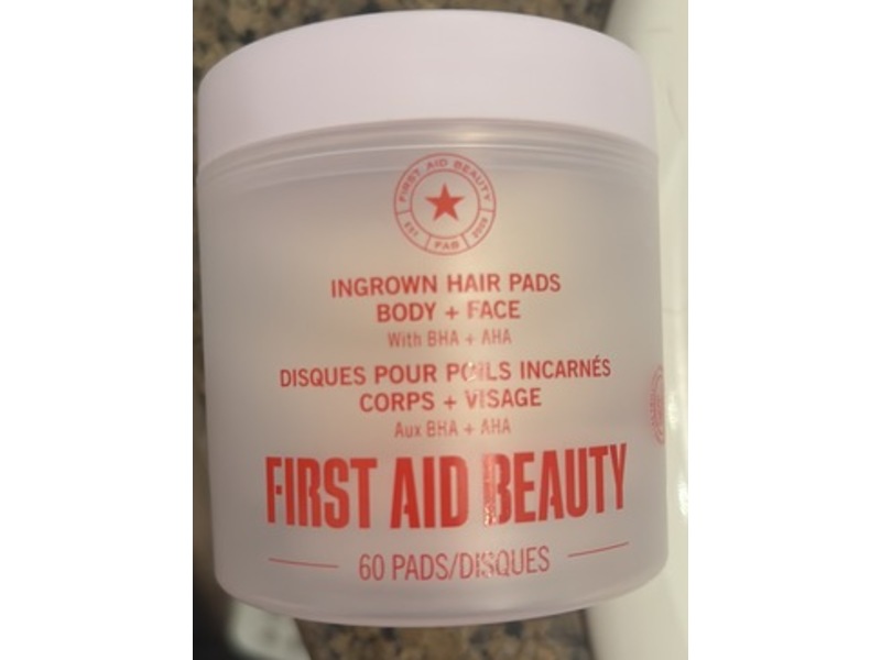 First Aid Beauty Ingrown Hair Pads, BHA + AHA, 60 Count