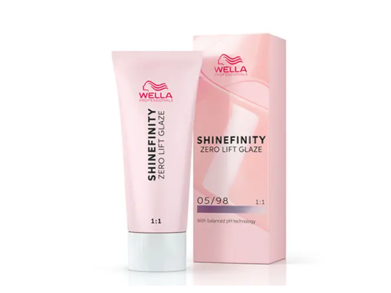 Wella Professionals Shinefinity Zero Lift Glaze Demi Permanent Hair Color, 05/98 Light Brown, 2 oz/57 g