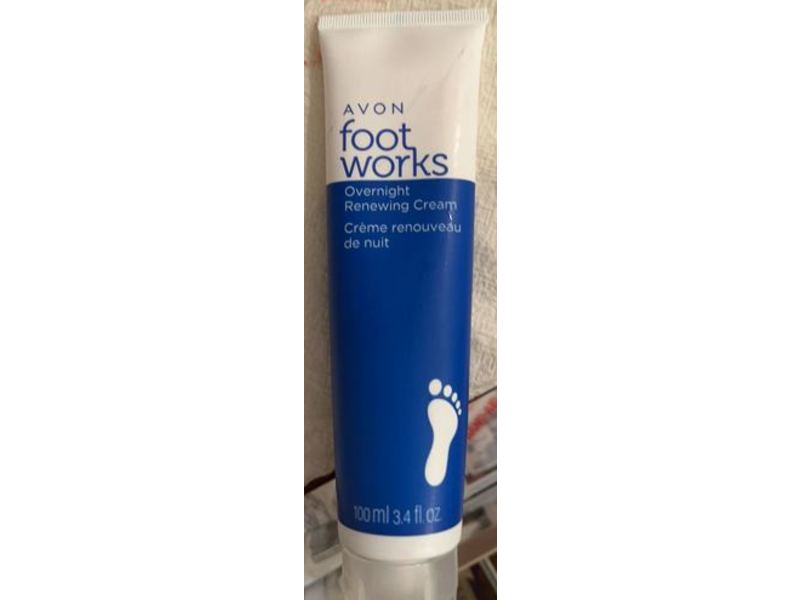 Avon Foot Works Over Night Renewing Cream, 3.4 fl oz/100 mL