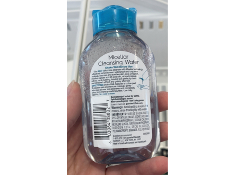 Garnier Skin Active Micellar Cleansing Water, 3.4 fl oz/100 mL