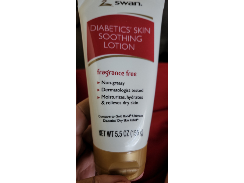 Swan Diabetics Skin Soothing Lotion, Fragrance Free, 5.5 oz/155 g