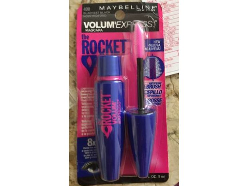 Maybelline Volum' Express The Rocket Mascara, 400 Blackest Black, 0.3 fl oz