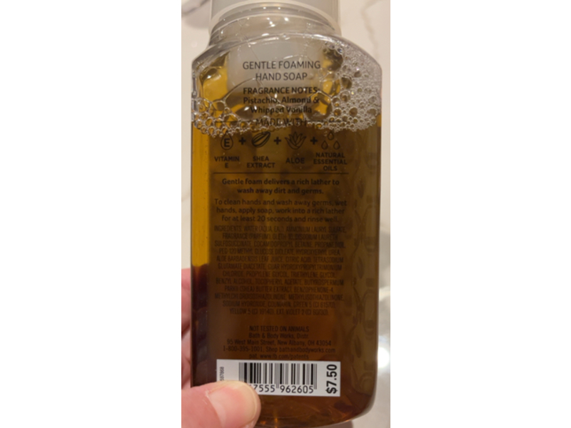 Bath & Body Works Pistachio Cream Puff Gentle Foaming Hand Soap, Natural Essential Oils, 8.75 fl oz/259 mL