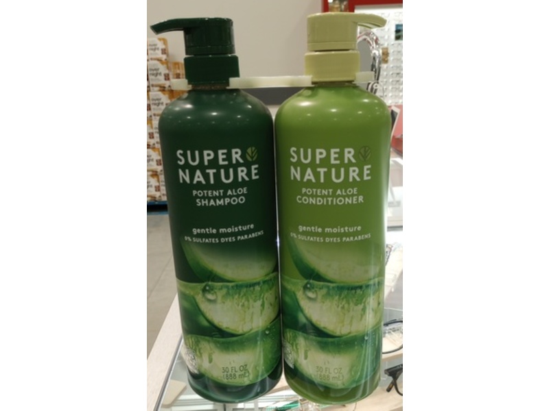 Super Nature Gentle Moisture Shampoo & Conditioner Duo, Potent Aloe, 30 fl oz/888 mL