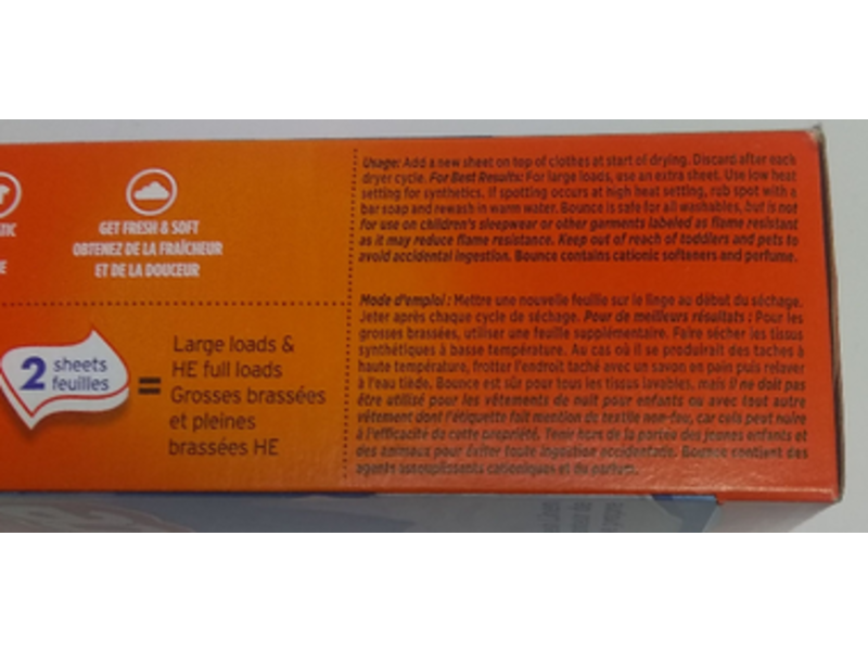 Bounce Fabric Softener Dryer Sheets, Fresh Linen, 105 Sheets