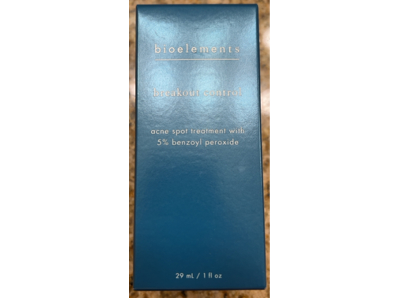 Bioelements Breakout Control Acne Spot Treatment, 5% benzoyl Peroxide, 1 fl oz/29 mL