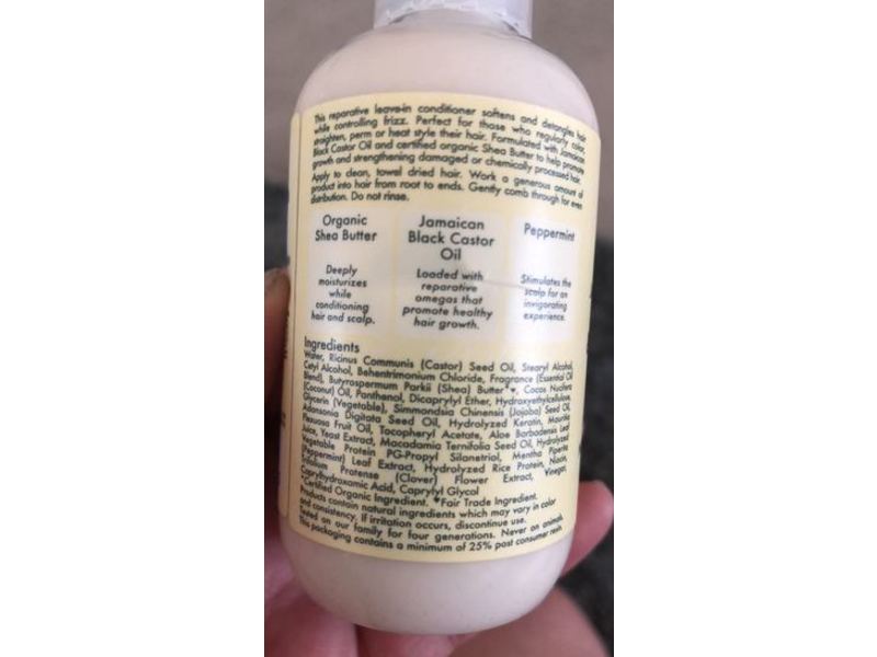 SheaMoisture Strengthen & Restore Leave-In Conditioner, Jamaican Black Castor Oil, 3.2 fl oz/94 mL