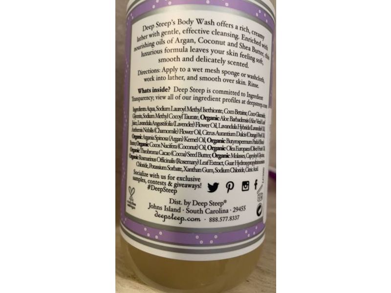 Deep Steep Premium Beauty Body Wash, Lavender - Chamomile, 17 fl oz/503 mL