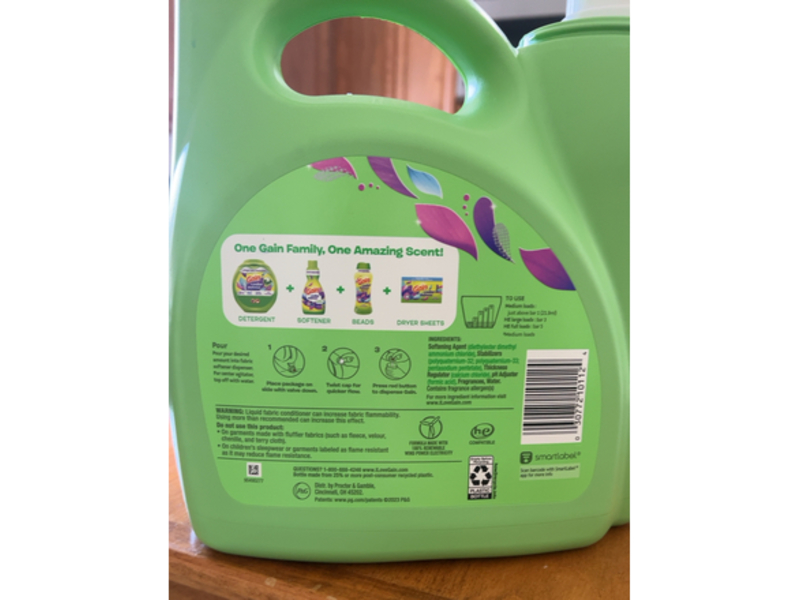 Gain + Odor Defense Fabric Softener, Super Fresh Blast, 190 Loads, 140 fl oz/4.16 L