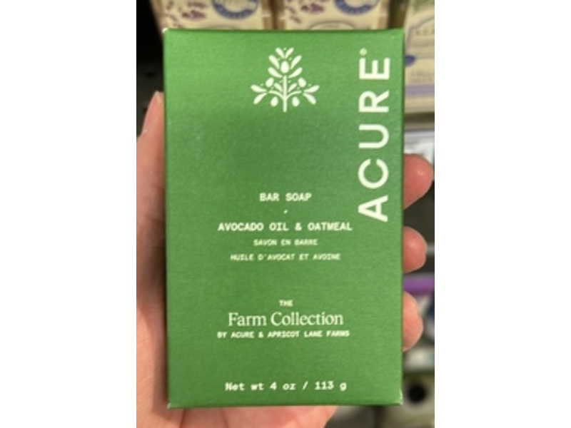 Acure Avocado Oil & Oatmeal Bar Soap, 4 oz/113 g