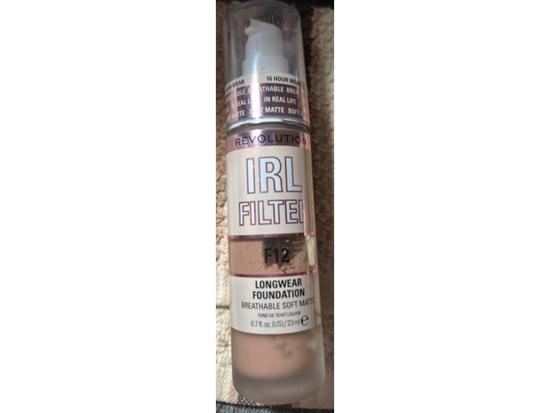 Revolution IRL Filter Longwear Foundation, F12, 0.7 fl oz/23 mL