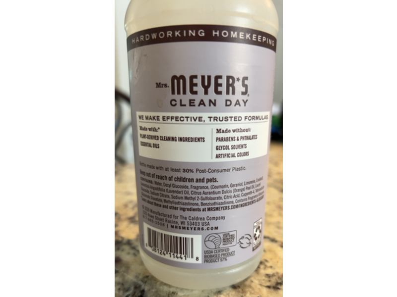 Mrs. Meyer's Clean Day Multi - Surface Everyday Cleanser, Lavender Scent, 16 fl oz/473 mL
