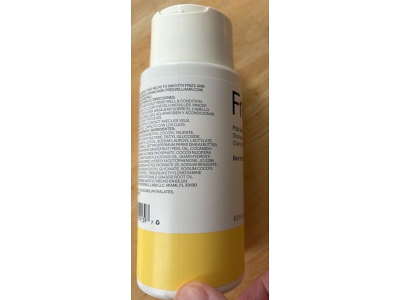 Freewill Frizz Smoothing Shampoo, 8.5 fl oz/250 mL