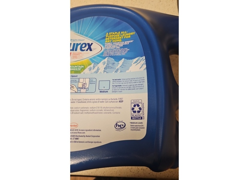 Purex 4 In 1 Detergent, Mountain Breeze, 192 Loads, 250 fl oz/7.39 L
