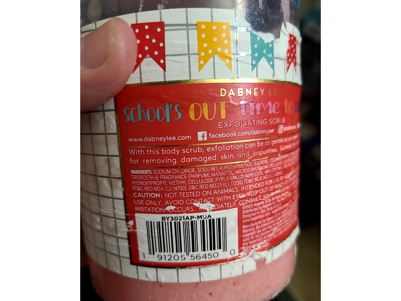 Dabney Lee School's Out Time To Relax Exfoliating Scrub, Apple Scented, 24 oz/690 g